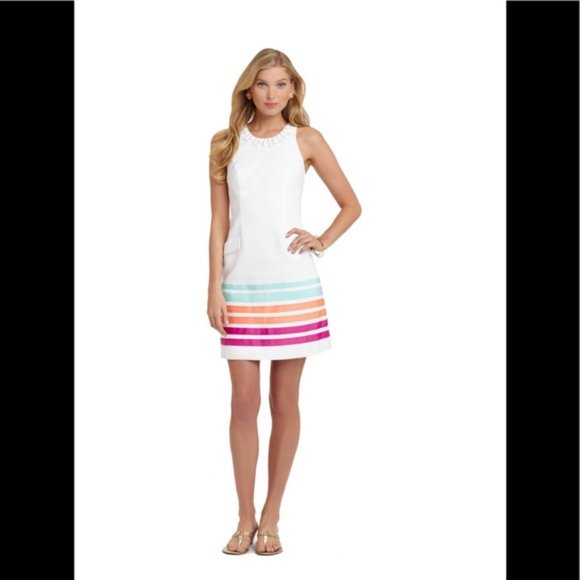 Lilly Pulitzer Dresses & Skirts - Lilly Pulitzer | Beaded 'Pearl Swirl' Ribbon Dress